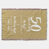 Dhr Mw Goed Plezier Gouden 50e Trouwdag Deken (Voorkant)