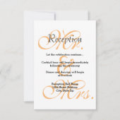 Dhr. & Mw. Peach - Uitnodiging receptie (Voorkant)