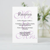 Dhr. & Mw. Purple - Uitnodiging receptie (Staand voorkant)