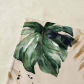 Dhr. tropical leaf & typography strand towel strandlaken (In situ)
