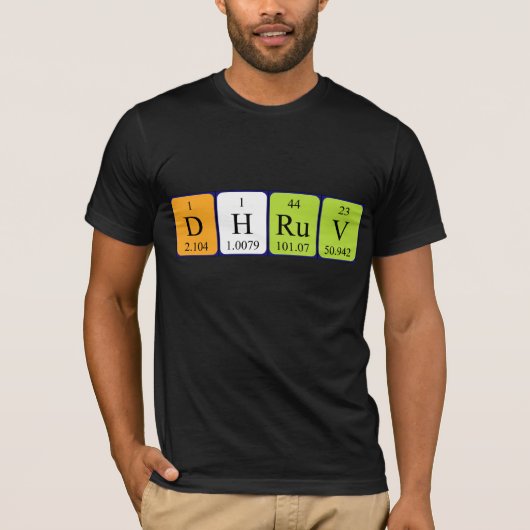 Dhruv periodiek lijstnaam shirt (Voorkant)