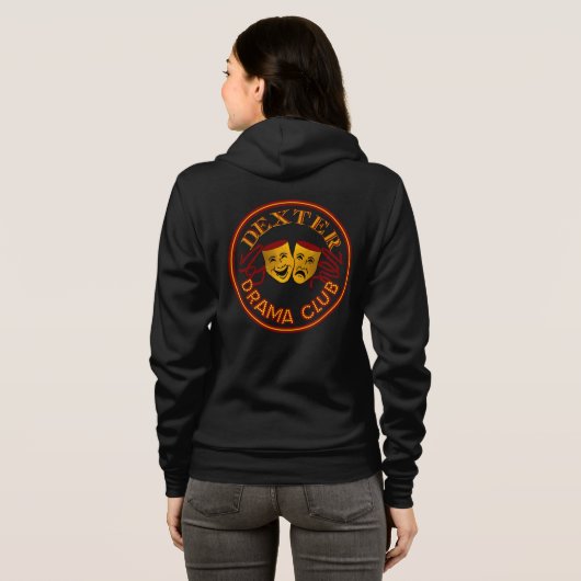 DHS Drama Logo Zip up Hoody Vrouw (Achterkant volledig)