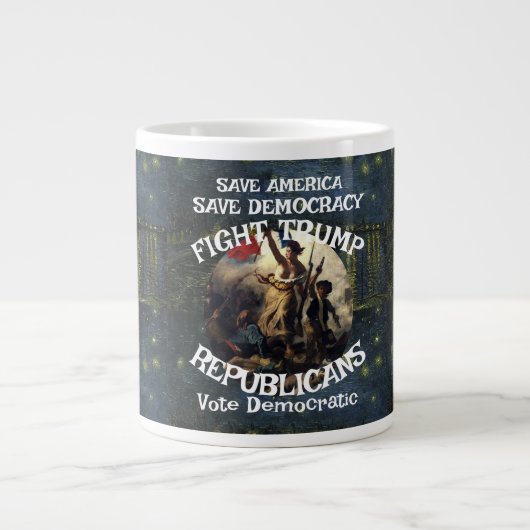DHS FBI CBP 4e amendement 2e Vuurwapens Recht Drag Grote Koffiekop (Voorkant)