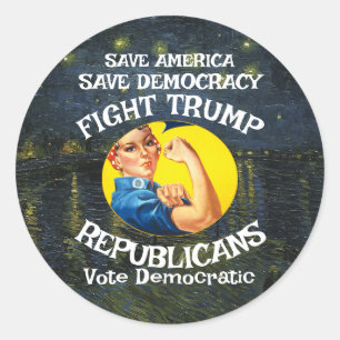DHS FBI CBP President Iran Oorlog Bomaanslag Oorlo Ronde Sticker