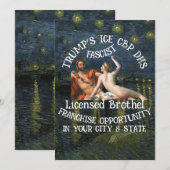 DHS FBI CBP Trumps Dode Obituary Service Feestje X Kaart (Voorkant / Achterkant)