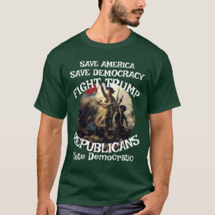 DHS FBI CBP VS AMERIKA VLAG PATRIOTISCH POLITIEK T-SHIRT