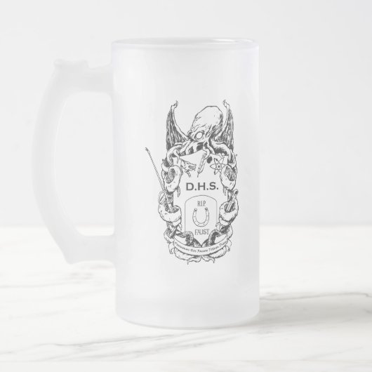 DHS Frosted Stein Matglas Bierpul (Links)