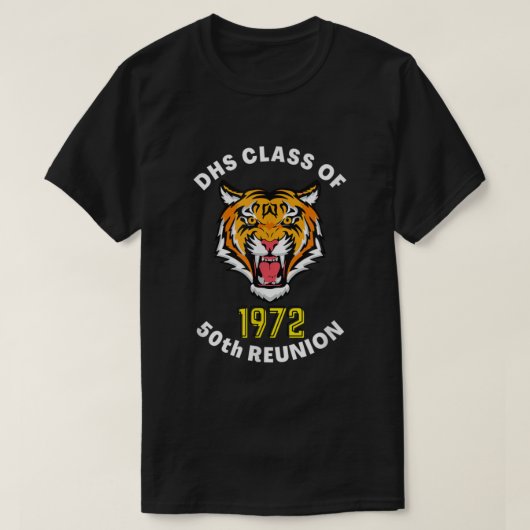 DHS-klasse 1972 50e reünie T-shirt (Design voorkant)