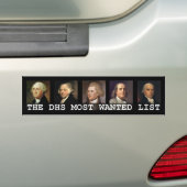 DHS Meest Gezochte Lijst Bumpersticker (Op auto)