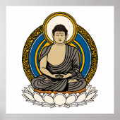 Dhyana Mudra Buddha Meditation Poster (Voorkant)