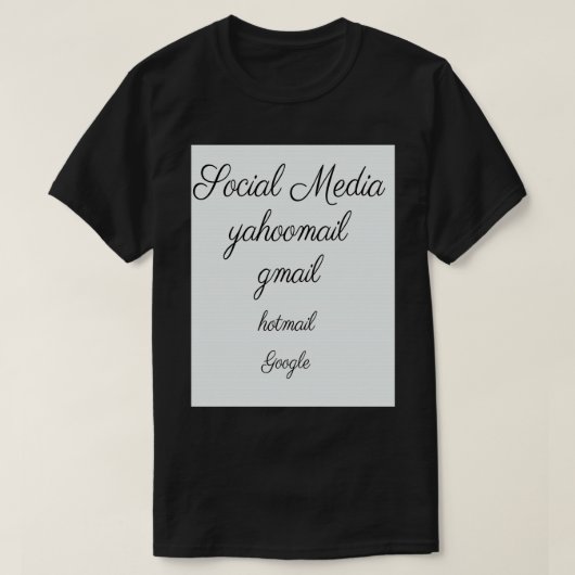 DI COLLECTION SOCIAL MEDIA YAHOOMAIL GMAIL HOTMAIL T-SHIRT (Design voorkant)