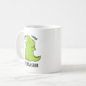 Di-know-saur Grappige Dinosaurus Pun Koffiemok (Voorkant links)