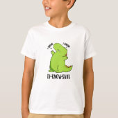 Di-know-saur Grappige Dinosaurus Pun T-shirt (Voorkant)