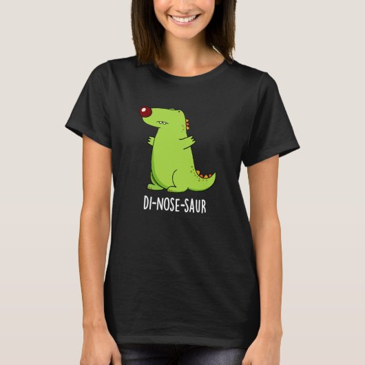 Di-neus-saur Grappige Dinosaurus Pun Donker BG T-shirt (Voorkant)
