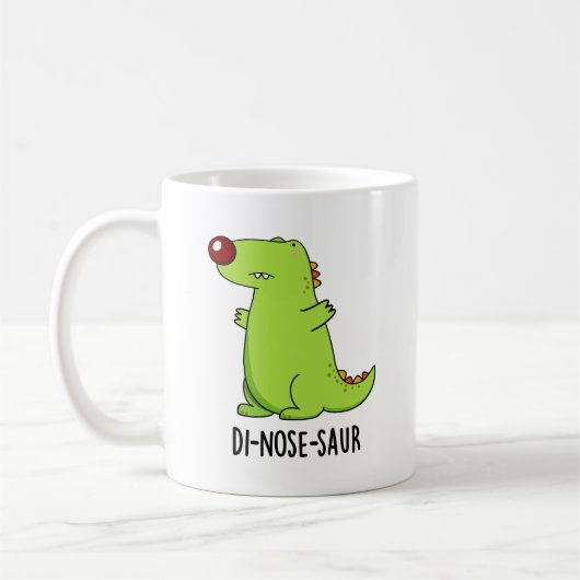 Di-neus-saur Grappige Dinosaurus Pun Koffiemok (Links)