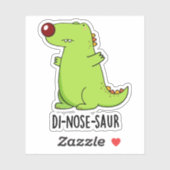 Di-neus-saur Grappige Dinosaurus Pun Sticker (Vel)