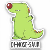 Di-neus-saur Grappige Dinosaurus Pun Sticker (Voorkant)