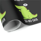 Di-no-saur Grappige Dinosaurus Puns Donker BG Cadeaupapier (Rol Hoek)