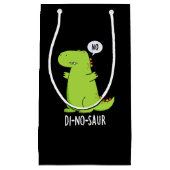 Di-no-saur Grappige Dinosaurus Puns Donker BG Klein Cadeauzakje (Voorkant)