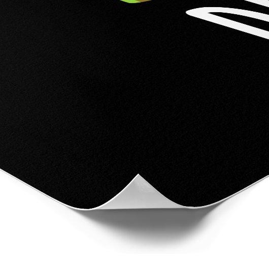 Di-no-saur Grappige Dinosaurus Puns Donker BG Poster (Hoek)