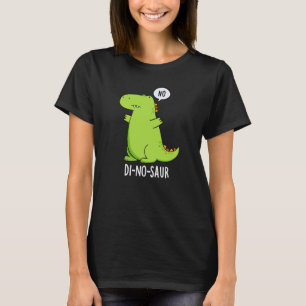Di-no-saur Grappige Dinosaurus Puns Donker BG T-shirt