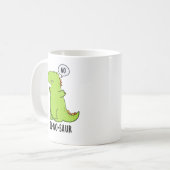 Di-no-saur Grappige Dinosaurus Puns Koffiemok (Voorkant links)