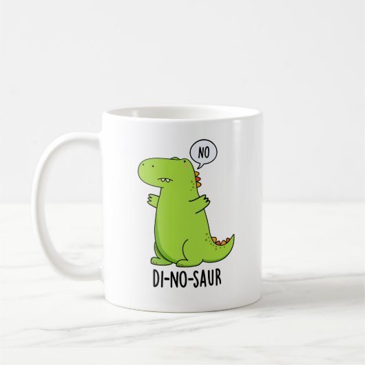 Di-no-saur Grappige Dinosaurus Puns Koffiemok (Links)