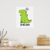 Di-no-saur Grappige Dinosaurus Woordspelingen Poster (Keuken)