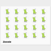 Di-no-saur Grappige Dinosaurus Woordspelingen Ronde Sticker (Vel)