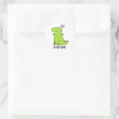 Di-no-saur Grappige Dinosaurus Woordspelingen Ronde Sticker (Tas)