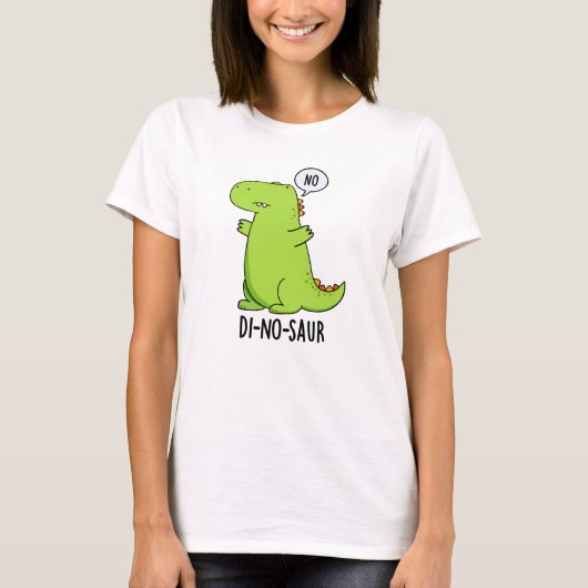 Di-no-saur Grappige Dinosaurus Woordspelingen  T-shirt (Voorkant)