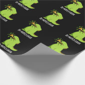 Di-notes-saur Grappige Dinosaur Pun Donkere BG Cadeaupapier (Hoek)
