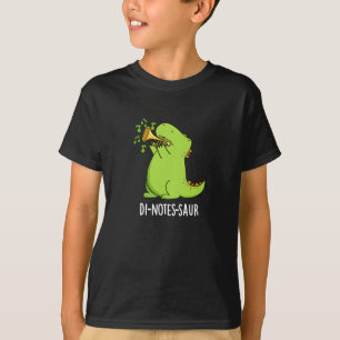 Di-notes-saur Grappige Dinosaurus Woordgrap Dark B T-shirt