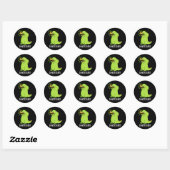 Di-notes-saur Grappige Dinosaurus Woordspeling Don Ronde Sticker (Vel)