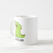 Di-notes-saur Grappige Dinosaurus Woordspeling Koffiemok (Voorkant links)