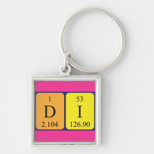 Di periodieke lijstnaam keyring 2 sleutelhanger (Voorkant)