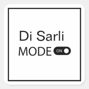 Di Sarli modus  grappige Tanguero Tango Marathon  Vierkante Sticker