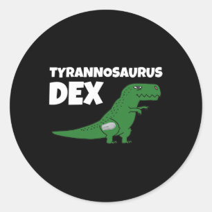 Dia-Be-T - shirts Tyrannosaurus Dex Diabetes Ronde Sticker