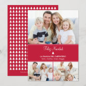 Día de fiesta del árbol modernas tarjetas con foto feestdagenkaart (Voorkant / Achterkant)