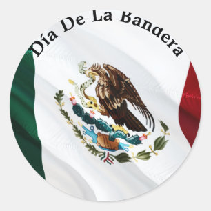 Día de la Bandera (Mexicaanse vlaggendag) Ronde Sticker