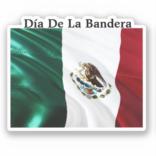 Día de la Bandera (Mexicaanse vlaggendag) Sticker (Voorkant)