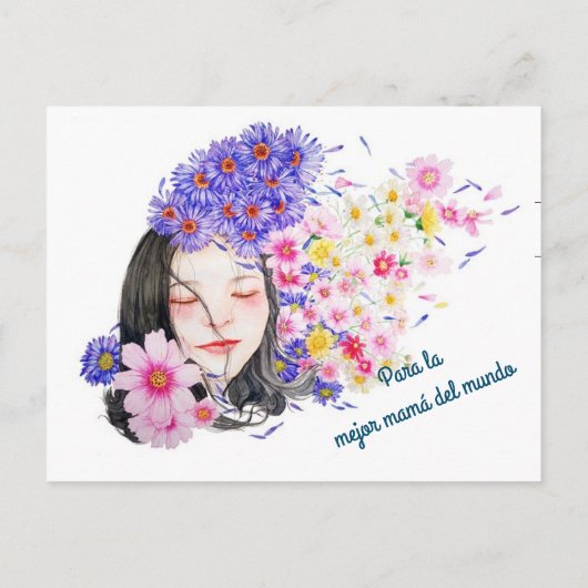 Día de las madres briefkaart (Achterkant)