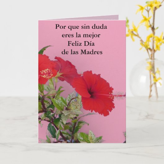 Dia de Las Madres eres la mejor 221 Kaart (Gele Bloem)