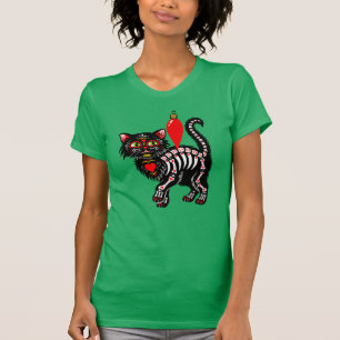 Dia De Los Kerstmis Kat Cute T-shirt
