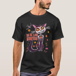 Dia de los Meowtos Muertos Sugar Skull Cat Day of T-shirt