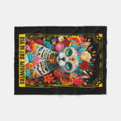 Dia De Los Meowtos Sugar Skull Cat Gift  Fleece Deken (Voorkant (Horizontaal))