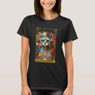 Dia De Los Meowtos Suiker Schedel Kat Geschenk T-shirt