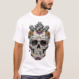 Día de los Muertes schedel. Mexicaanse Dag van de  T-shirt