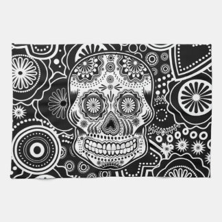 Dia De Los Muertes Sugar Skull Theedoek