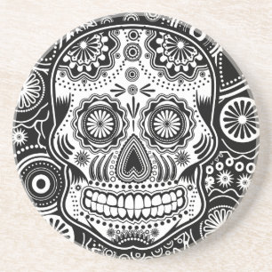 Dia De Los Muertes Sugar Skull Zandsteen Onderzetter